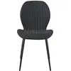 Lot de 4 chaises en tissu LOLA coloris gris foncé