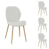 Lot de 4 chaises en tissu LOLA coloris beige