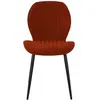 Lot de 4 chaises en tissu LOLA coloris terracotta