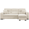 Canapé d'angle beige convertible 4 place RYLE