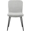 Chaise en tissu JADE coloris gris clair