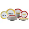 Set vaisselle 12 . Porcelaine multicolor FEEL GOOD