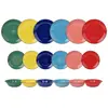 Set vaisselle 18 . Grès multicolore COLORS