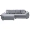 Canapé d'angle gris convertible 4 places EDEN
