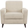 Fauteuil fixe en velours MORITO EW coloris beige