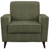Fauteuil fixe en velours MORITO EW coloris olive