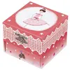 Trousselier - Boite à bijoux musicale cube Ballerine rose