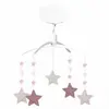 Mobile Musical - TROUSSELIER - Etoiles - Lin Vieux Rose, Beige & Rose Poudré