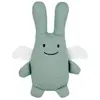Trousselier Peluche en coton bio ange lapin vert d'eau + pochette en coton (20 cm)