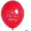 Sachet 10 ballons Vive Les Mariés, Rouge