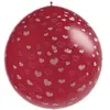 1 Ballon GéANT bordeaux avec coeurs - 1 mètre