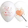 Lot de 10 ballons blancs mariage à Personnaliser (avec feutre fourni)