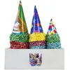 Set de 50 Chapeaux Pointus carton multicolores assortis avec franges