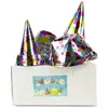 Set de 50 petits Chapeaux carton Métallisés multicolores assortis