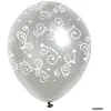 Sachet de 8 ballons décos Arabesques, métalliques Argent