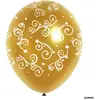 Sachet de 8 ballons décos Arabesques, métalliques Or