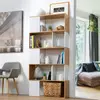 CASAME Calicosy - casâme - Bibliothèque Décor Blanc et Chêne - L80 x H173,5 cm