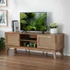Calicosy - Meuble tv 2 Portes en Cannage Rotin L140 cm - palmo