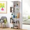 CASAME CALICOSY - Bibliothèque Multi-cases H180 cm - Décor Bois et Blanc