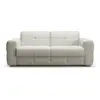 CALICOSY Canapé 3 places convertible en tissu L207 cm - Beige