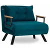 CALICOSY Fauteuil convertible en tissu L67 cm - Vert
