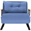 Fauteuil convertible en tissu L67 cm - Bleu