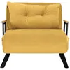 CALICOSY - Fauteuil convertible en tissu avec pieds en métal L67 cm - ...