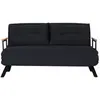 CALICOSY Canapé lit 2 places convertible L133 cm - Noir