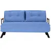 CALICOSY Canapé lit 2 places convertible L133 cm - Bleu