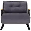 CALICOSY Fauteuil convertible en tissu L67 cm - Gris