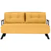 CALICOSY Canapé lit 2 places convertible L133 cm - Jaune