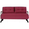 CALICOSY Canapé lit 2 places convertible l133 cm - bordeaux