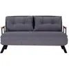 CALICOSY Canapé lit 2 places convertible l133 cm - gris