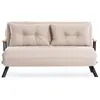 CALICOSY Canapé lit 2 places convertible L133 cm - Beige
