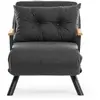 Calicosy - Fauteuil convertible en tissu avec pieds en métal L67 cm - ...
