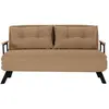 CALICOSY Canapé lit 2 places convertible l133 cm - taupe