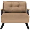 CALICOSY Fauteuil convertible en tissu L67 cm - Taupe