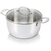 Bekaline 13511244 Belvia Faitout + couvercle verre en acier inoxydable 24 cm