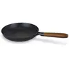 BEKA Poêle 24 cm acier emmaillé poignée acacia Mandala, Black