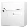 Renz Boîte aux lettres normalisée 1 porte extérieur acier blanc brillant