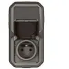 LEGRAND Plexo prise 2p+t std franco-belge + va-et-vient vertical anthracite