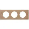 Legrand Plaque de finition triple Legrand C?liane mati?re ch?ne blanchi