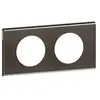 Céliane plaque matières double black nickel - 069032 - Legrand