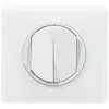 LEGRAND - Céliane interrupteur double ou v/vt blanc Yesterday complet