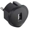 LEGRAND Chargeur USB 5V 1,5A maximum avec fiche 2P 10A et encombrement réduit - noir