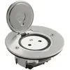 Prise de sol simple - 2P + T - 16A - 250 V - Platine ronde - Legrand