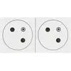 Bloc de prise de courant double 16A 2P+T Legrand Mosaic surface 077142L