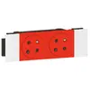 LEGRAND Double prise 2P+T Mosaic surface à détrompage - Pour goulotte - Clippage direct - Rouge