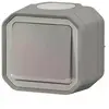 Legrand Poussoir NO lumineux Plexo complet saillie gris (069722L)