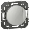 LEGRAND Poussoir simple avec voyant lumineux dooxie 6A 250V finition alu (600116)